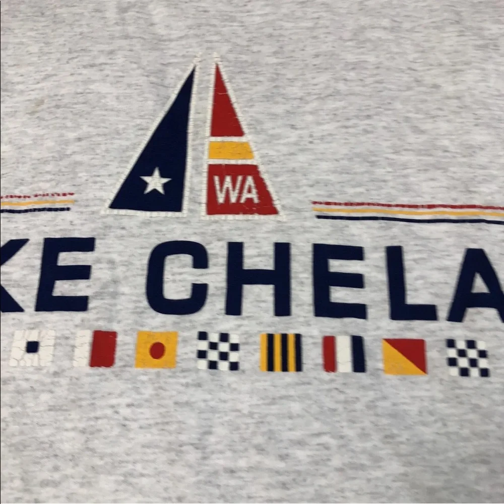 Vintage Lake Chelan Eastern Washington Gray Sail Novelty Tank Top